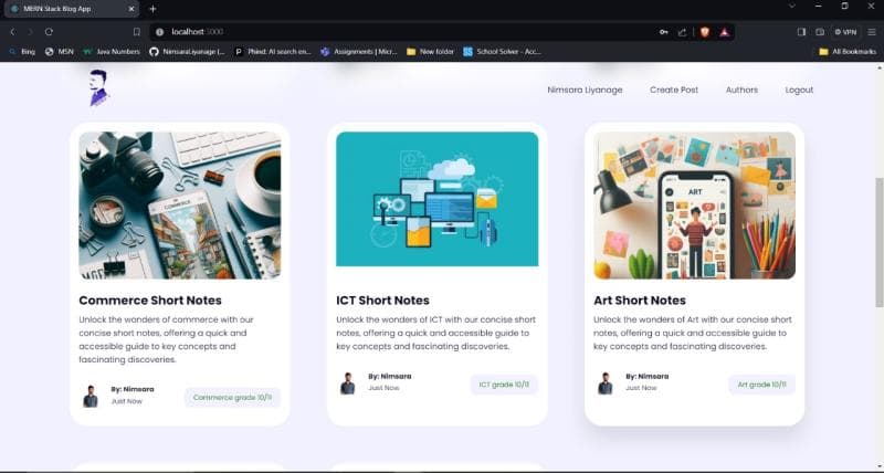 Responsive React Blog Application